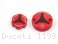 Carbon Inlay Front Brake and Clutch Fluid Tank Cap Set by Ducabike Ducati / 1198 / 2010