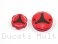 Carbon Inlay Front Brake and Clutch Fluid Tank Cap Set by Ducabike Ducati / Multistrada 1200 S / 2013
