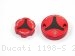 Carbon Inlay Front Brake and Clutch Fluid Tank Cap Set by Ducabike Ducati / 1198 S / 2009