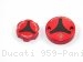 Carbon Inlay Front Brake and Clutch Fluid Tank Cap Set by Ducabike Ducati / 959 Panigale / 2016