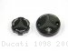 Carbon Inlay Front Brake and Clutch Fluid Tank Cap Set by Ducabike Ducati / 1098 / 2007