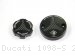 Carbon Inlay Front Brake and Clutch Fluid Tank Cap Set by Ducabike Ducati / 1098 S / 2009